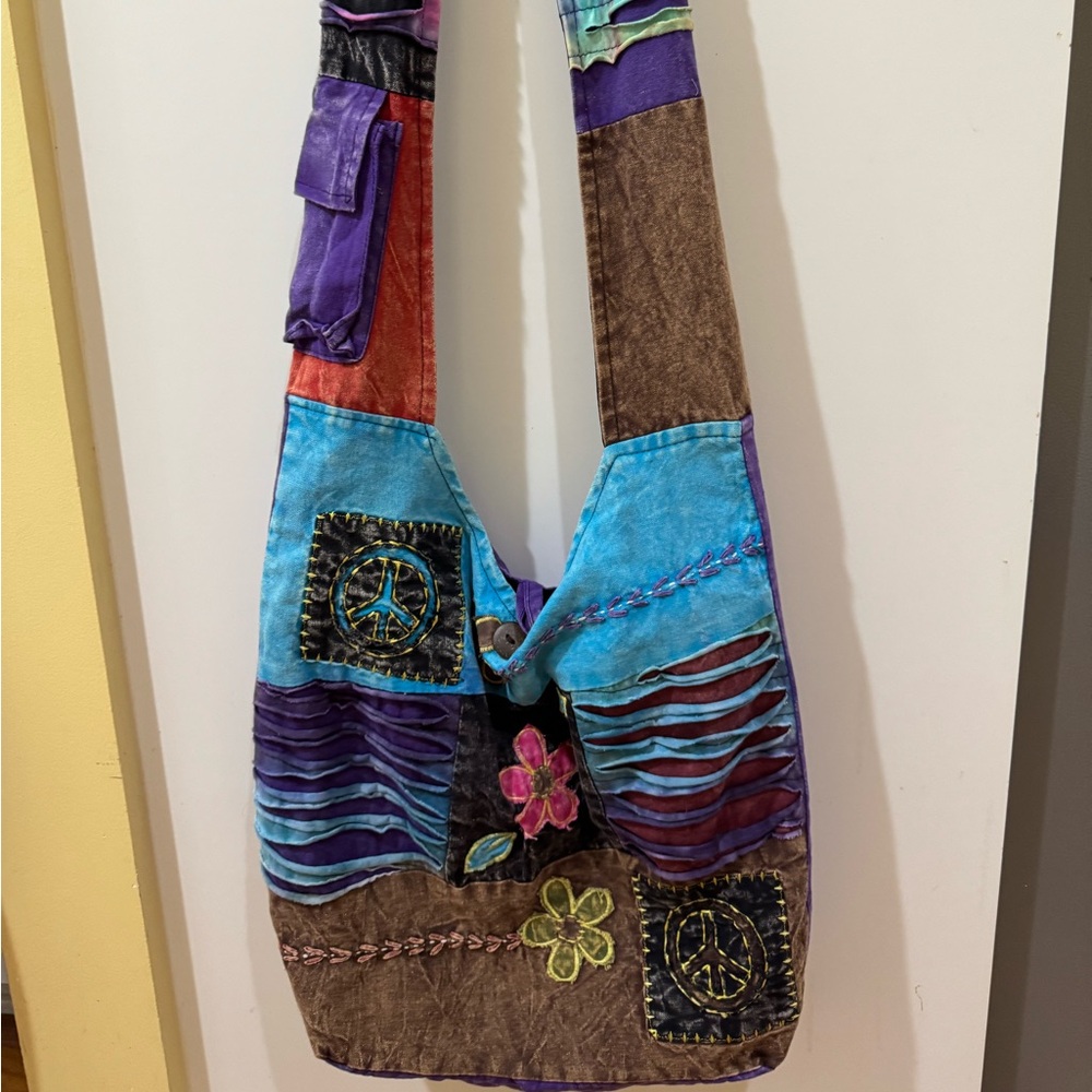 Colorful Boho Patchwork Shoulder Bag - image 1